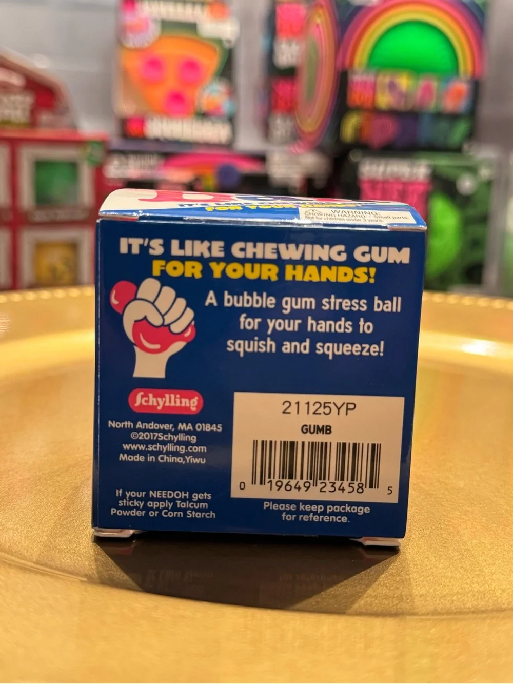 Schylling Gum Ball Toy Box - Pink & Blue Party Favor